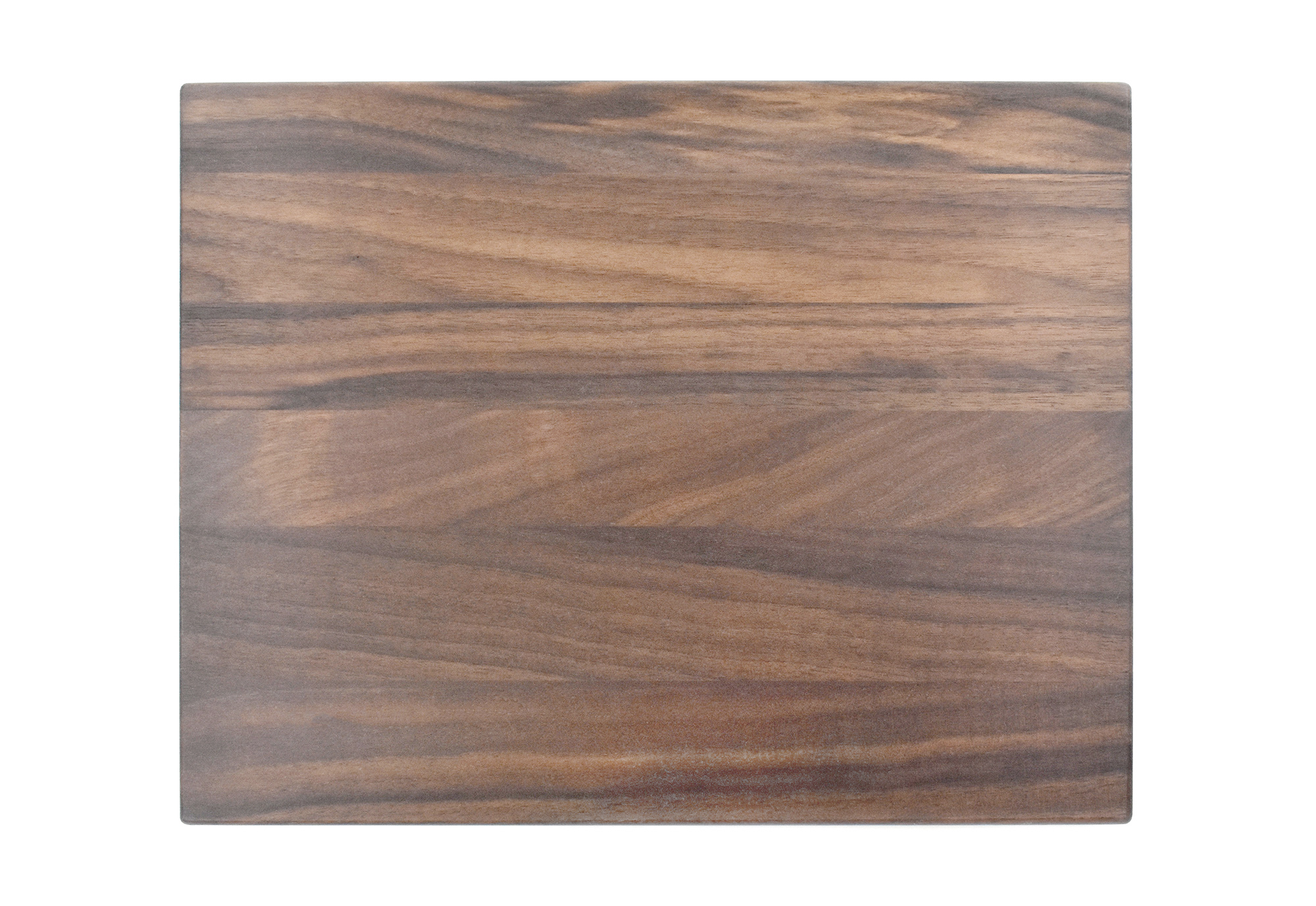 Walnut cutting board with rounded corners