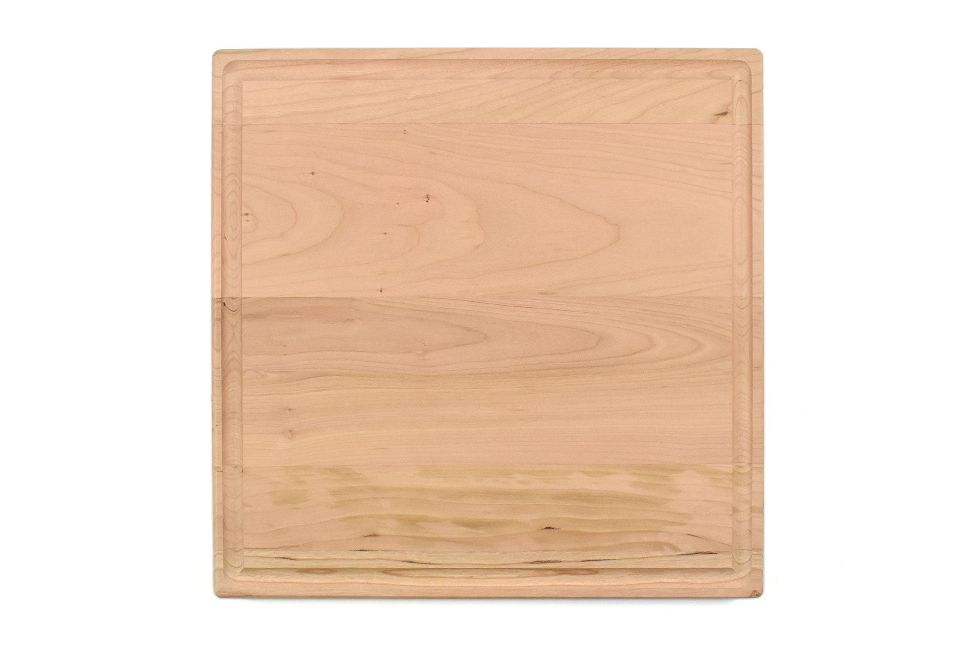 Square Wood Cutting Board with Juice Groove