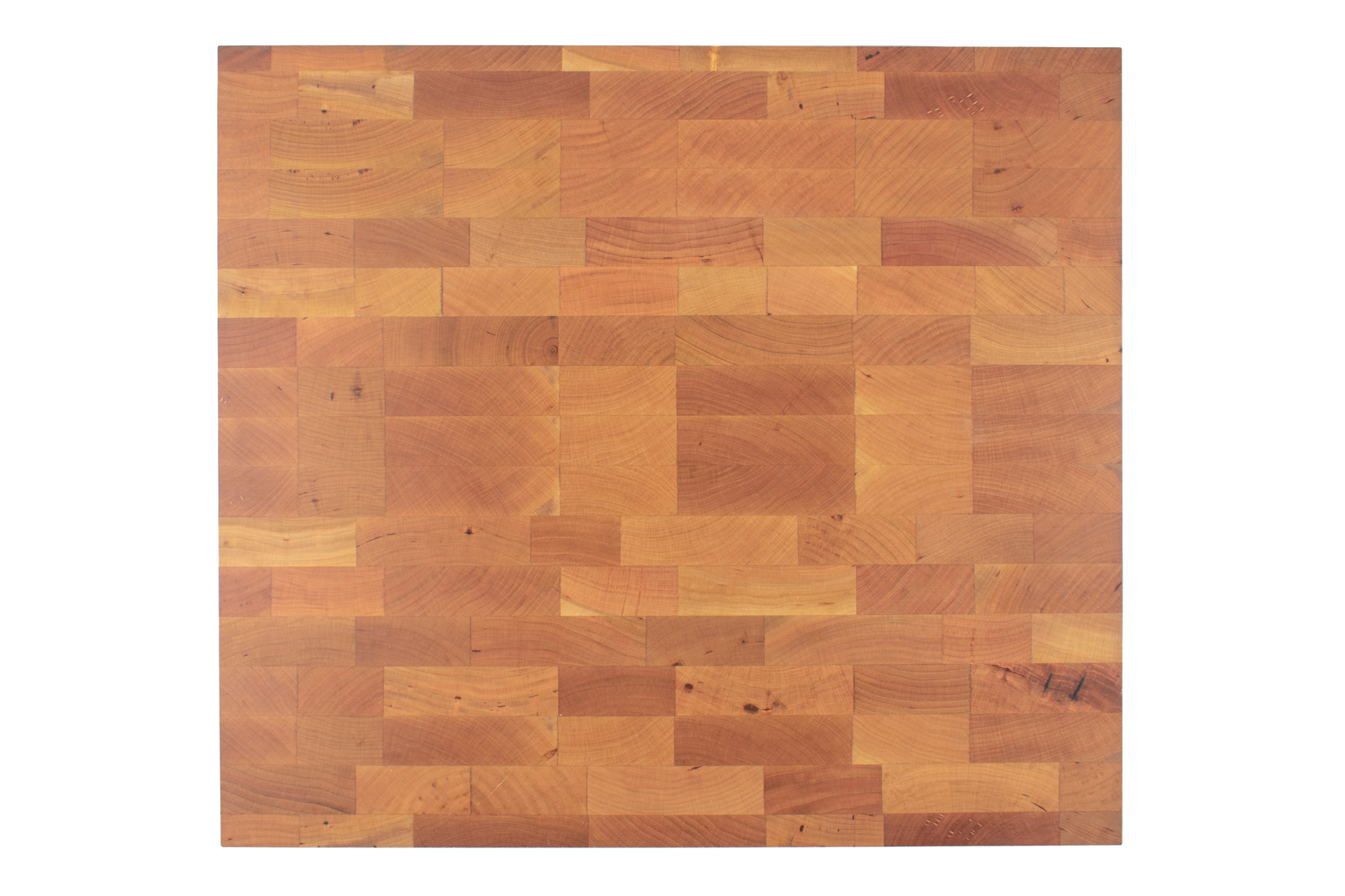 Large End grain butcher block with side handle indents 